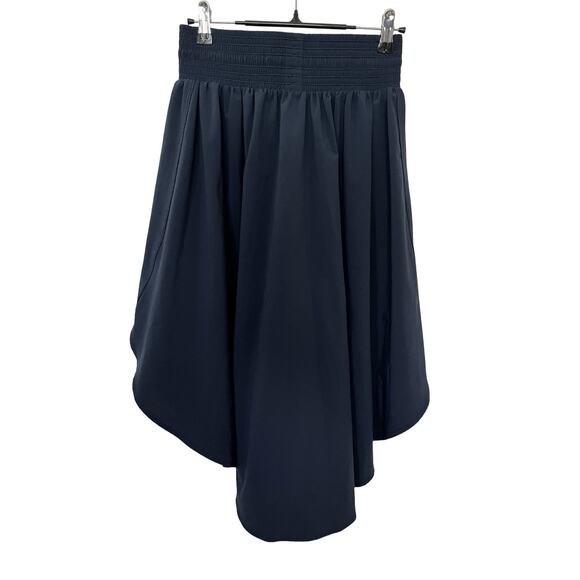 Lululemon Everyday Knee Length Asymmetrical Skirt Size 6 Navy Dance Performance - Picture 2 of 5